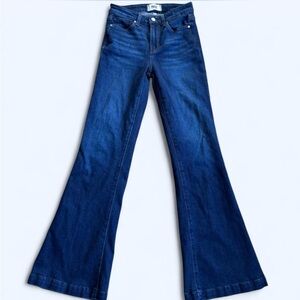 PAIGE Dark Blue Wide Leg Jeans